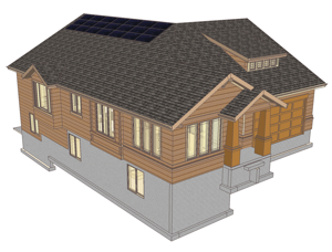 house photovoltaic render
